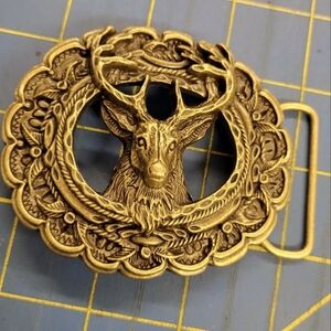Deer Head Western Buckle Unisex Brand New Pewter